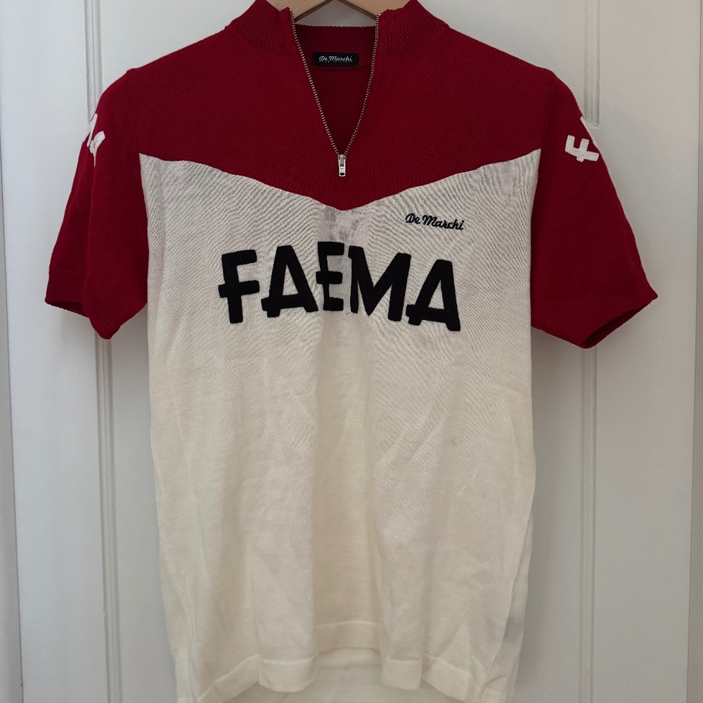 Italian Made 1970 Faema Wool Cycling Jersey